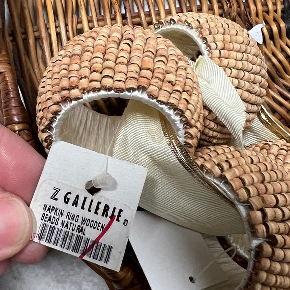 Z Gallerie Dining Z Gallerie Wood Beaded Napkin Rings Set Of 4 New Poshmark